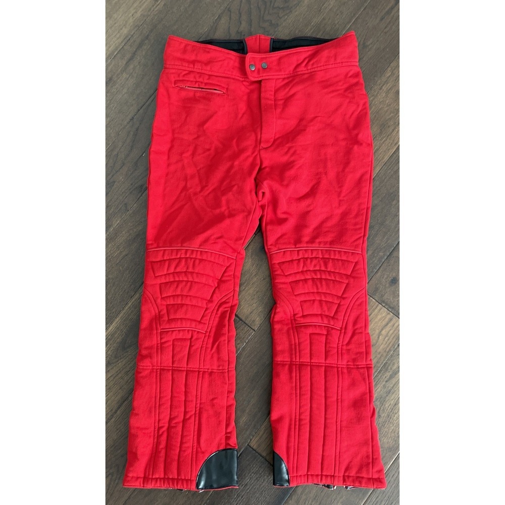 Profile Men's Red Skiing, Leg‎ Gator Pants Sz 32 Preowned